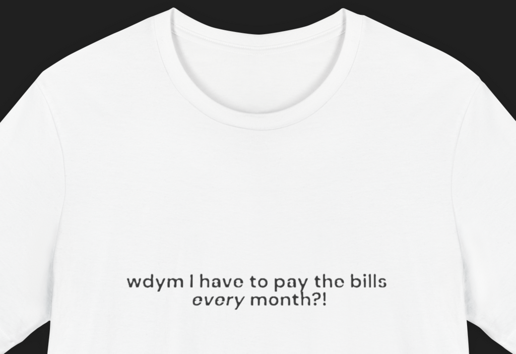 wdym I have to pay the bills